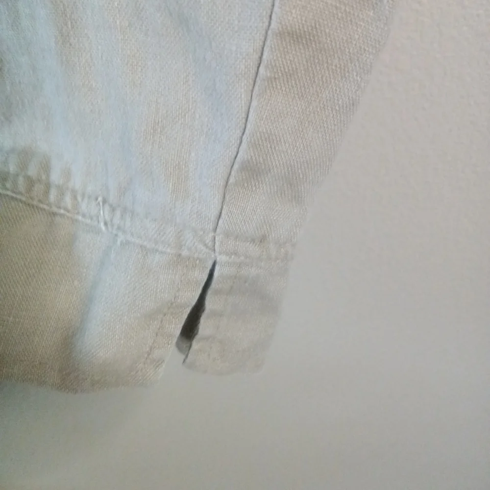 🦋 Vintage Orvis Linen Capri Pants Beige Plus Size 18